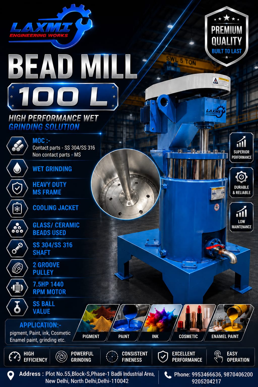 Bead Mill Machine Features